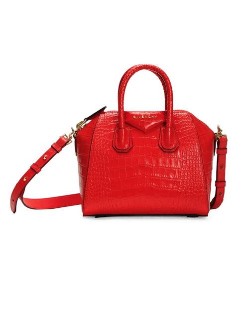 givenchy antigona red croc|givenchy antigona sale.